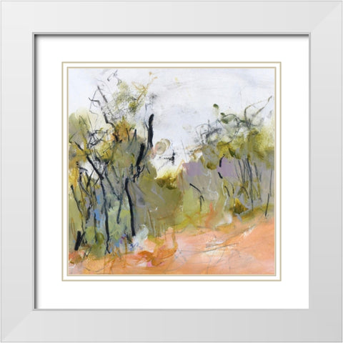 Fire Trail to Hanging Rock White Modern Wood Framed Art Print with Double Matting by Gordon, Ann