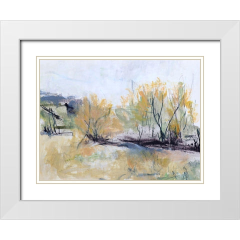 Fairlie Road White Modern Wood Framed Art Print with Double Matting by Gordon, Ann
