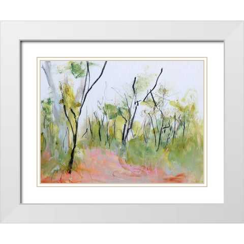 Loop Trail Through Swamp Oak Woodland White Modern Wood Framed Art Print with Double Matting by Gordon, Ann