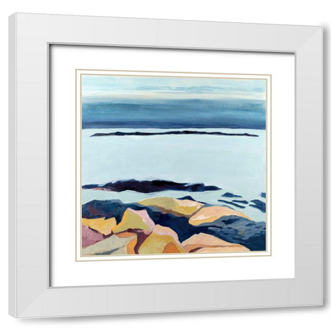 Winter Walking White Modern Wood Framed Art Print with Double Matting by Gordon, Toby