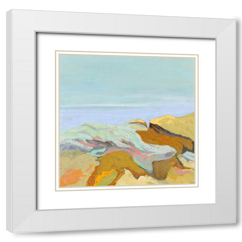 Where Sea Meets Sky White Modern Wood Framed Art Print with Double Matting by Gordon, Toby