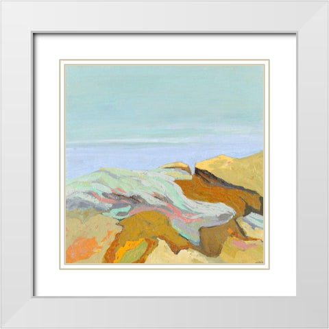 Where Sea Meets Sky White Modern Wood Framed Art Print with Double Matting by Gordon, Toby