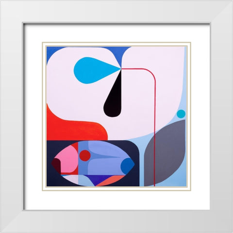 Crescendo White Modern Wood Framed Art Print with Double Matting by Griese, Marion