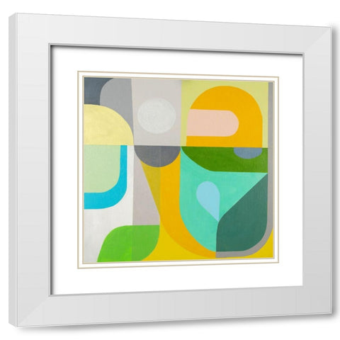 Horizon White Modern Wood Framed Art Print with Double Matting by Griese, Marion