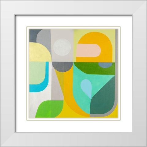 Horizon White Modern Wood Framed Art Print with Double Matting by Griese, Marion