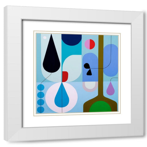 Hush White Modern Wood Framed Art Print with Double Matting by Griese, Marion