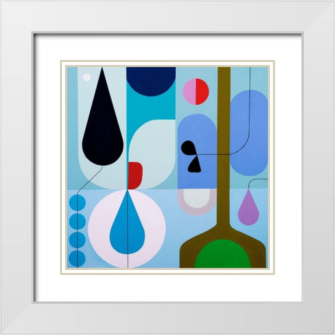 Hush White Modern Wood Framed Art Print with Double Matting by Griese, Marion