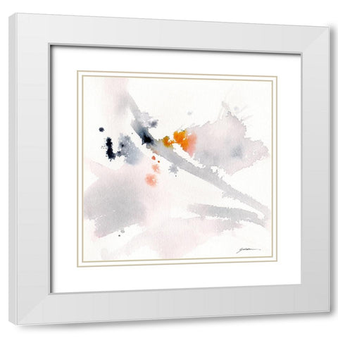 Journey White Modern Wood Framed Art Print with Double Matting by Golden, Sheila