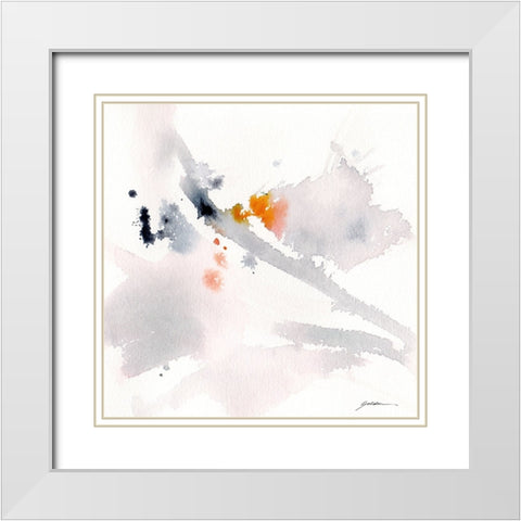 Journey White Modern Wood Framed Art Print with Double Matting by Golden, Sheila