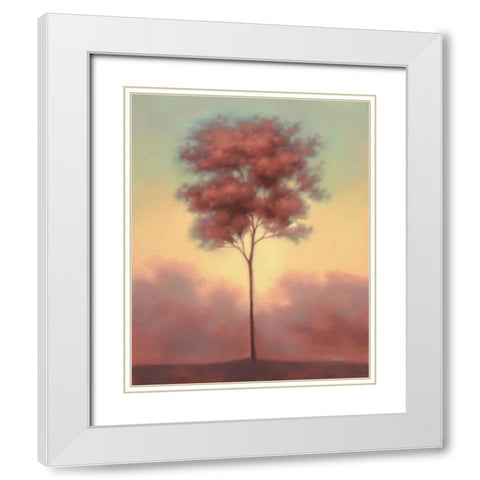 Solitude II White Modern Wood Framed Art Print with Double Matting by Gams, Darlou