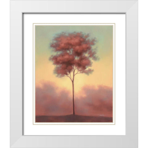 Solitude II White Modern Wood Framed Art Print with Double Matting by Gams, Darlou