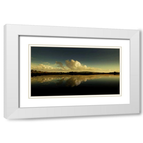 Cloud Reflection White Modern Wood Framed Art Print with Double Matting by Goncalves, Adelino