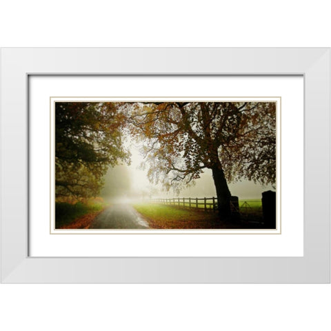 The Fog White Modern Wood Framed Art Print with Double Matting by Goncalves, Adelino