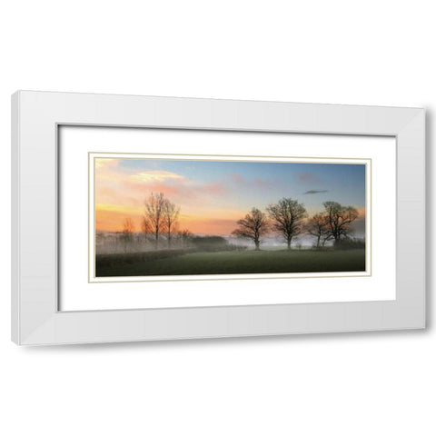 The Mist White Modern Wood Framed Art Print with Double Matting by Goncalves, Adelino