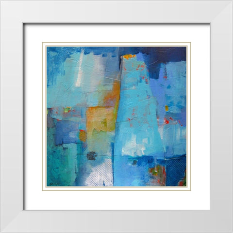 Juxtaposition White Modern Wood Framed Art Print with Double Matting by Gaziano, Dorothy