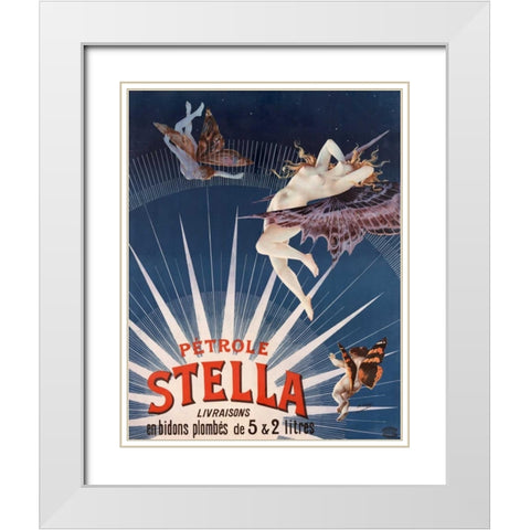 Petrole Stella White Modern Wood Framed Art Print with Double Matting by Gray, Henri