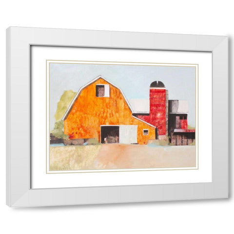 Barn No. 3 White Modern Wood Framed Art Print with Double Matting by Grant, Anthony