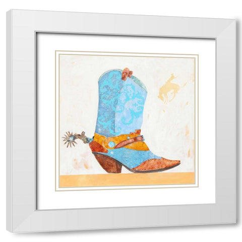 Boy Boot White Modern Wood Framed Art Print with Double Matting by Grant, Anthony