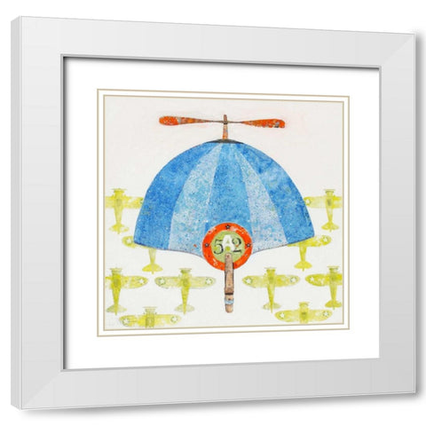 Cap No. 52 White Modern Wood Framed Art Print with Double Matting by Grant, Anthony