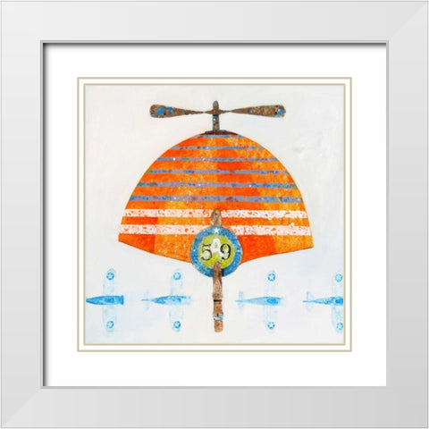 Cap No. 59 White Modern Wood Framed Art Print with Double Matting by Grant, Anthony