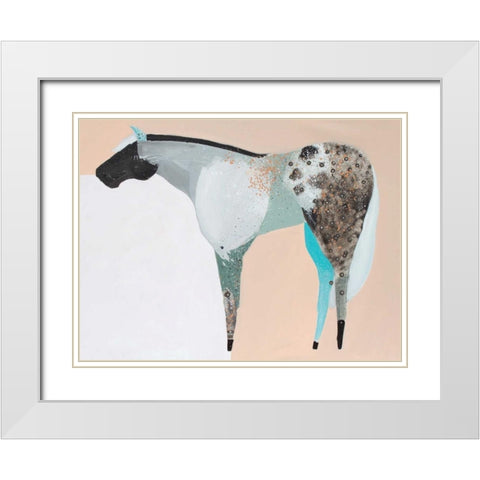 Horse No. 65 White Modern Wood Framed Art Print with Double Matting by Grant, Anthony