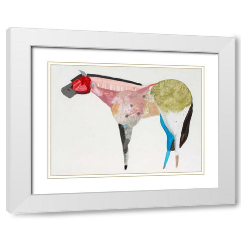Horse No. 67 White Modern Wood Framed Art Print with Double Matting by Grant, Anthony