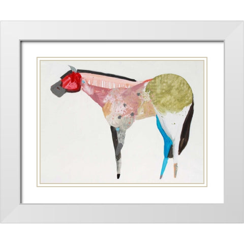 Horse No. 67 White Modern Wood Framed Art Print with Double Matting by Grant, Anthony