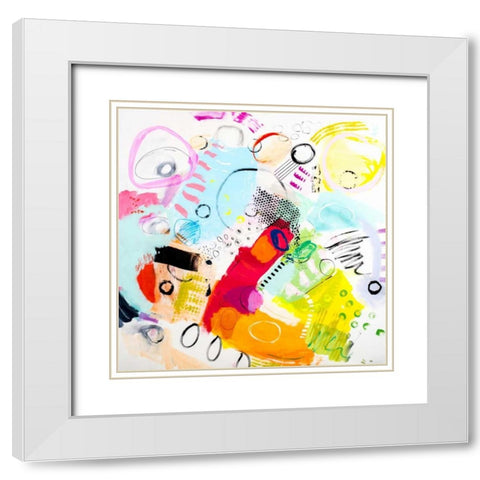 Silver Lake Series #6 White Modern Wood Framed Art Print with Double Matting by Greene, Serene