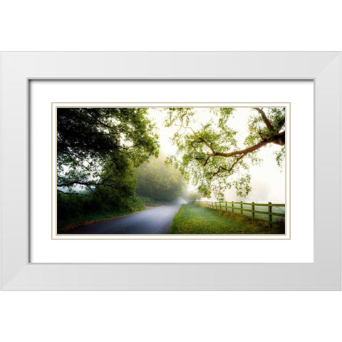 Octobers Fog White Modern Wood Framed Art Print with Double Matting by Goncalves, Adelino