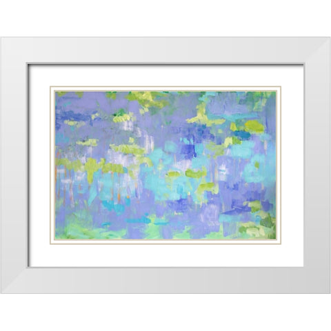 Promises in Every Star White Modern Wood Framed Art Print with Double Matting by Gonda, Tamara