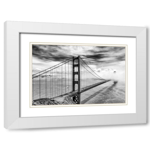 Into the Abyss White Modern Wood Framed Art Print with Double Matting by Gordon, Dave