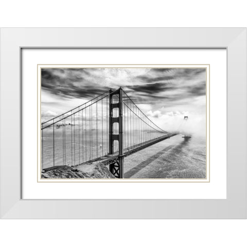 Into the Abyss White Modern Wood Framed Art Print with Double Matting by Gordon, Dave