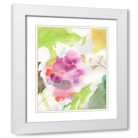 Fusion No. 1 White Modern Wood Framed Art Print with Double Matting by Golden, Sheila
