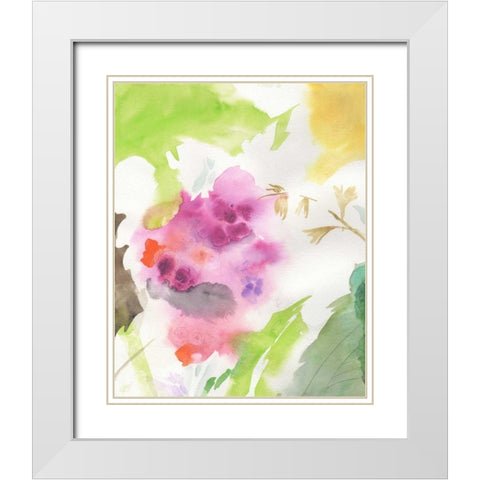 Fusion No. 1 White Modern Wood Framed Art Print with Double Matting by Golden, Sheila