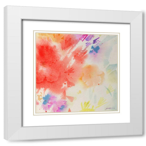 Summer Glory White Modern Wood Framed Art Print with Double Matting by Golden, Sheila
