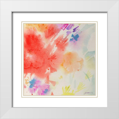 Summer Glory White Modern Wood Framed Art Print with Double Matting by Golden, Sheila