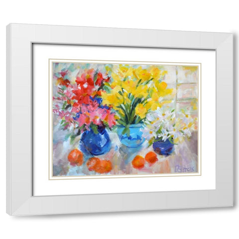 Sunny Still Life White Modern Wood Framed Art Print with Double Matting by Gatens, Pamela