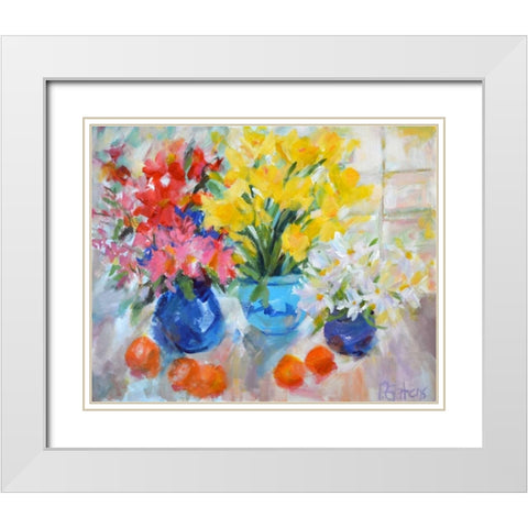Sunny Still Life White Modern Wood Framed Art Print with Double Matting by Gatens, Pamela