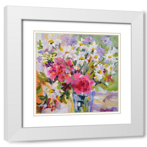 Wake Up Easy White Modern Wood Framed Art Print with Double Matting by Gatens, Pamela