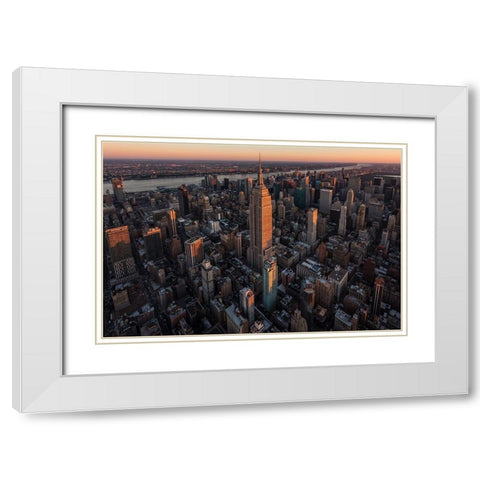 Empire Flight White Modern Wood Framed Art Print with Double Matting by Getty, Bruce