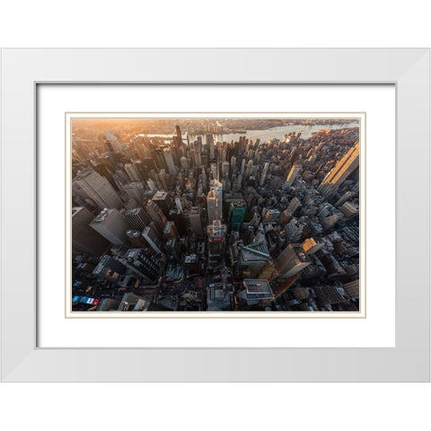 Morning Look Down White Modern Wood Framed Art Print with Double Matting by Getty, Bruce