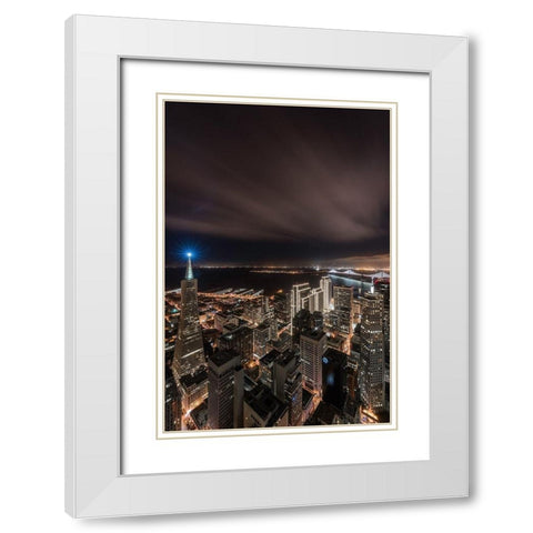 The Blue Beacon White Modern Wood Framed Art Print with Double Matting by Getty, Bruce