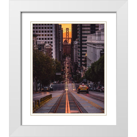 The Cab White Modern Wood Framed Art Print with Double Matting by Getty, Bruce