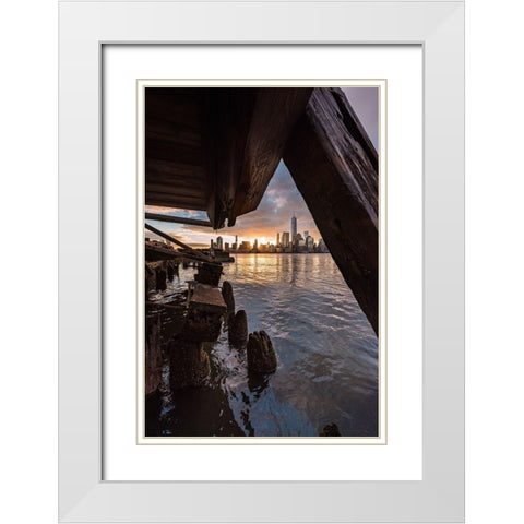 Under the Pier White Modern Wood Framed Art Print with Double Matting by Getty, Bruce