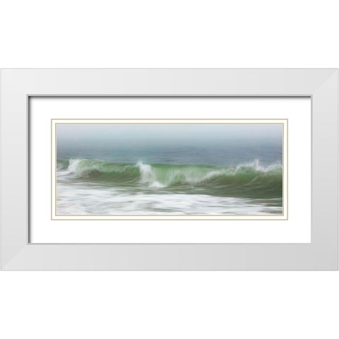 Surfside Beach in Fog White Modern Wood Framed Art Print with Double Matting by Gendreau, Katherine