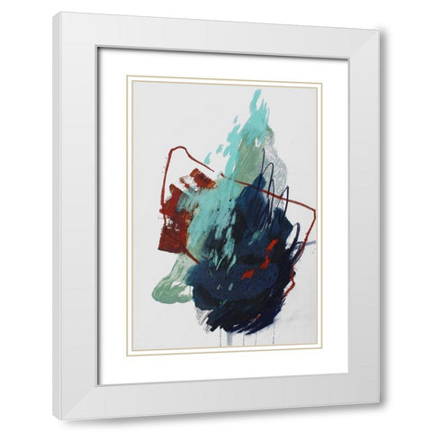 The Summer No. 4 White Modern Wood Framed Art Print with Double Matting by Guo, Ying