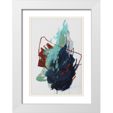 The Summer No. 4 White Modern Wood Framed Art Print with Double Matting by Guo, Ying