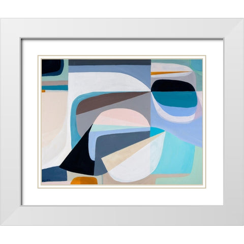 Drift White Modern Wood Framed Art Print with Double Matting by Griese, Marion