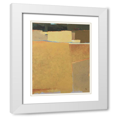 Bean Field White Modern Wood Framed Art Print with Double Matting by Hargreaves, Greg