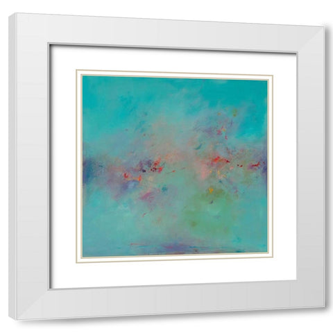 Untitled Abstract No. 3 White Modern Wood Framed Art Print with Double Matting by Handelman, Ed